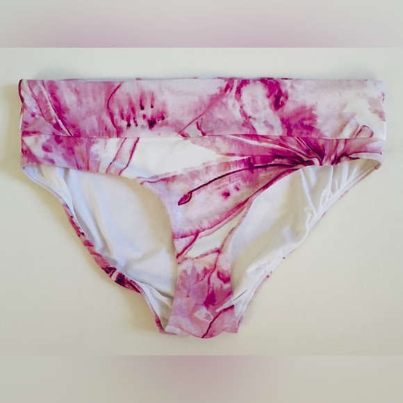 CALIA Floral Flourish Geranium Mid Rise Wide Band Bikini Bottom - Picture 3 of 12